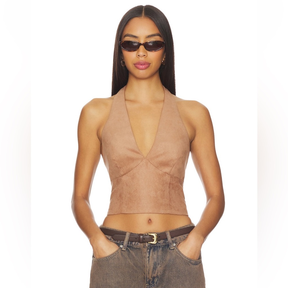 TULAROSA Patrice Top in Golden Tan